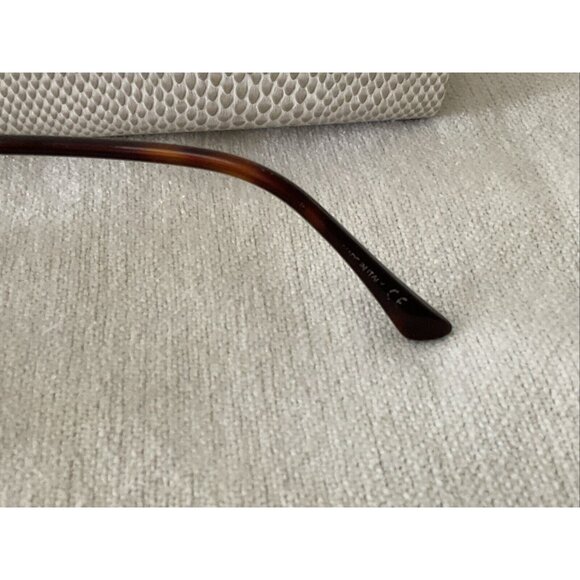 Jimmy Choo Womens Sunglasses Big Gold Rim Rhinestone On Arm W/case Gradient Lens - Picture 7 of 16